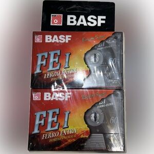 🍄Vintage BASF FE I Ferro Extra Audio Cassette Tape Position Normal Records Music